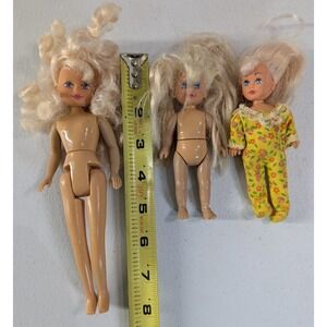 Vintage Kid Kore Dolls Lot of 3 Mini 1992 1995 Blonde Hair Figures 5" - 8"